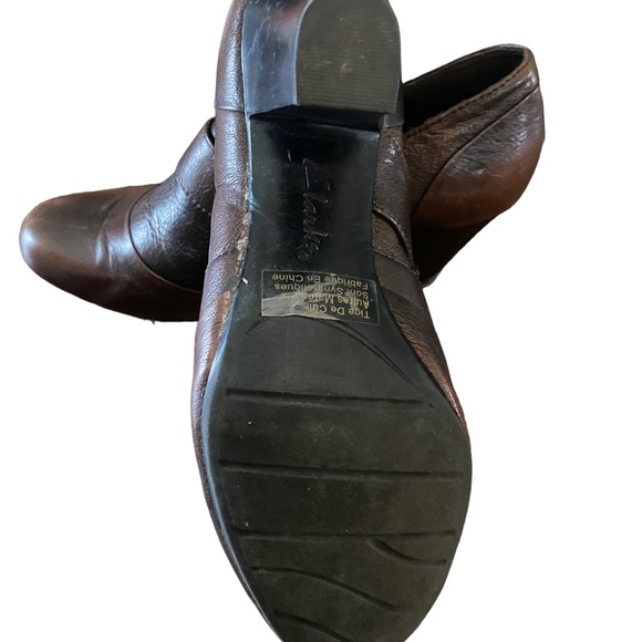 Clark’s bendables brown leather shoes size 8.5 - Picture 5 of 6